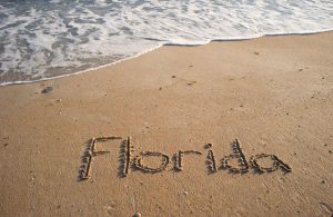 florida written in the sand